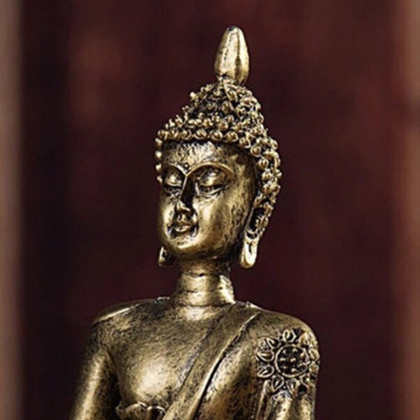 Hindu Sculpture Study Sitting Bedside Meditation Miniature Sandstone Resin Free Standing Fengshui Figurine Desktop Buddha Statue