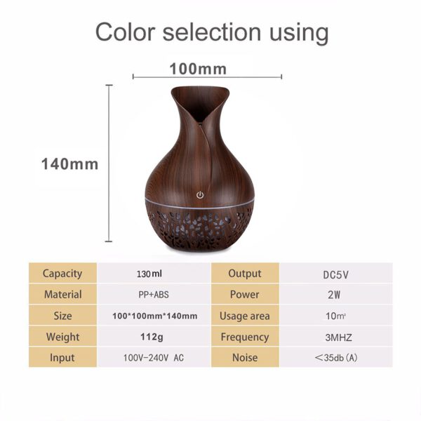Electric Humidifier Usb Led Ultrasonic Aroma Aromatherapy Humidifier Essential Oil Diffuser Aroma Therapy Purifier For Home