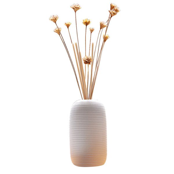 Reed Oil Diffusers with12 dried flowers 4 Natural Sticks ceramics Bottle and Scented Oil set 50 ML aroma essential oil set