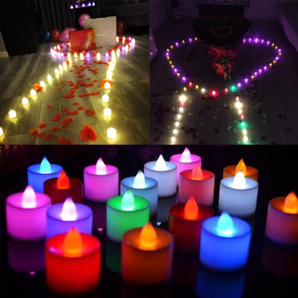 Creative LED Candle Multicolor Lamp  Flame Tea Light Home Wedding Birthday Party 
