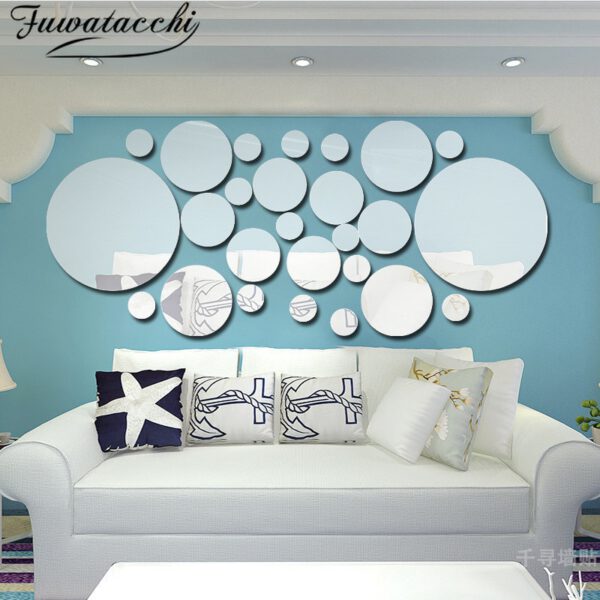 Geometric Wall Decoration Items Circle 3D Stereo Sticker Home Background Decoration Home Decoration Circular Pattern