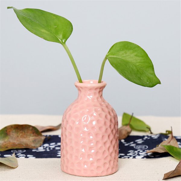 Creative Ceramic Vase Simple Office Home Desktop Decoration Small Crafts Ceramic Aromatherapy Bottle Dried Flower Flower #YL10