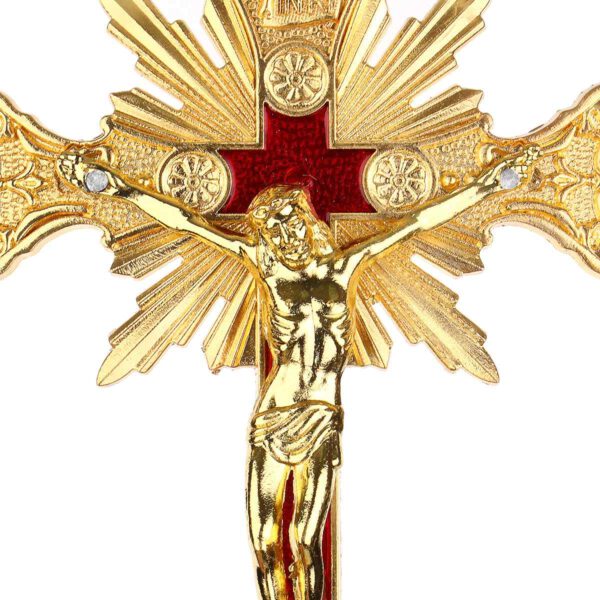 Church Relics Figurines Crucifix Jesus Christ On The Stand Cross Wall Crucifix Antique Home Chapel Decoration Wall Gold