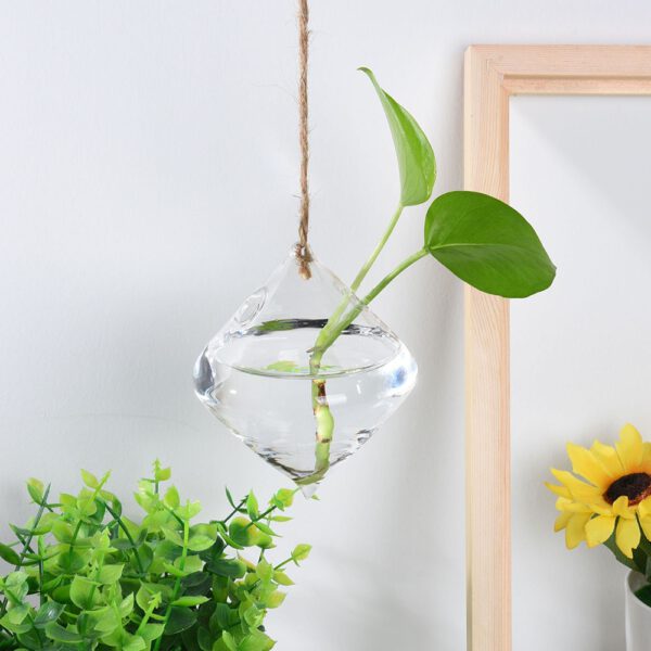 Home Garden Clear Glass Flower Vase Air Planter Terrarium Container Fish Tank