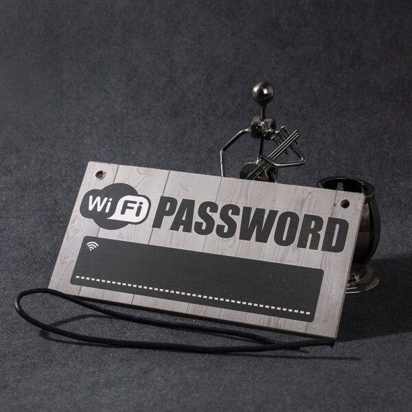 1Pcs Wooden WiFi Password Sign Chalkboard Hanging Plaques Coffee Bar Restaurant Accessories Home Party Decoration Sign