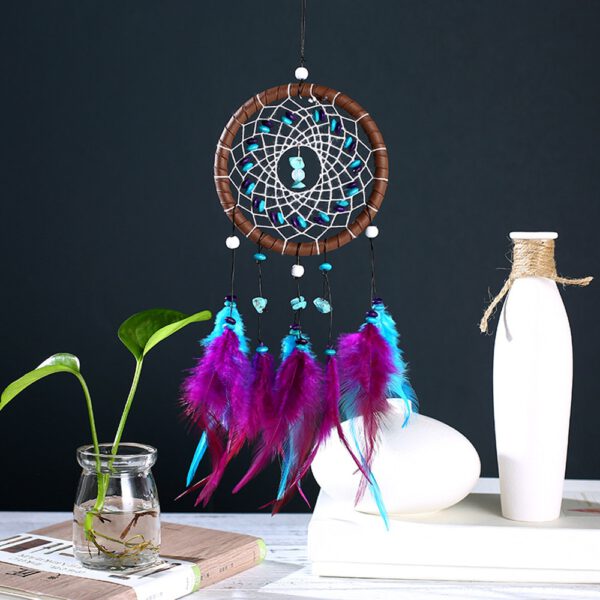Wall Dream-catcher Handmade Feather Dream-Catcher Braided Wind Chimes Art For Dream-catcher Hanging Car Home Decoration CD