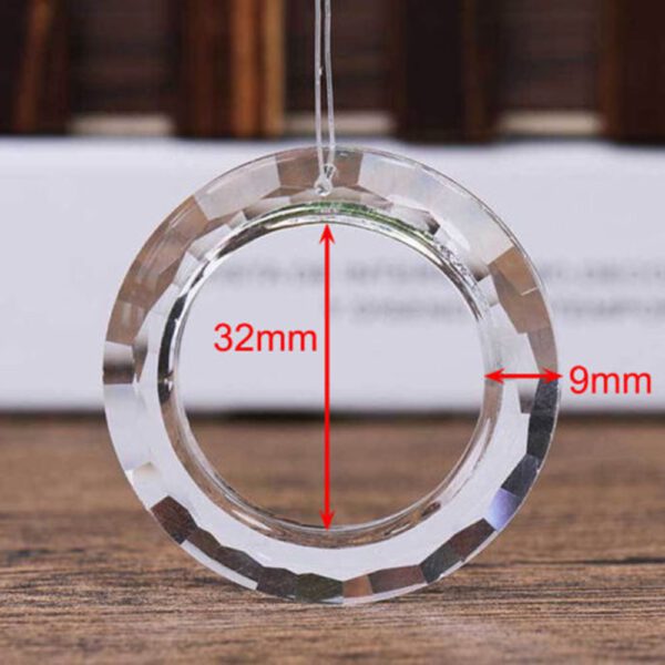 Diameter 50mm Circle Handing Crystal Light Ring Chandelier Glass Crystals Lamp Prisms Parts Drops Pendant Fashion Ring FDH