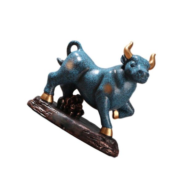 Innnovative Cow Resin Crafts Micro Statue Figurines Housewarming Office Home Desktop Decorations