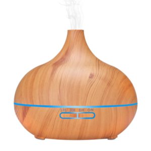 Electric Humidifier Essential Aroma Oil Diffuser Ultrasonic Wood Grain Air Humidifier USB Mini Mist Maker LED Light