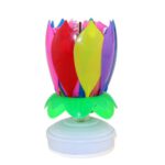 Music-Candle-Muticolor-Double-Flower-Blossoms-Birthday-Cake-Flat-Rotating-Electronic-Decoration-Wedding-Party-Desktop-Candle