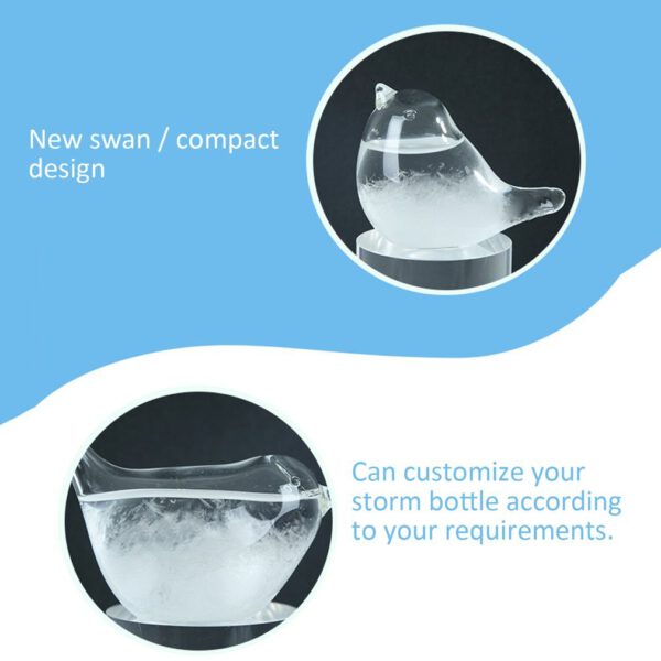 Weather Forecast Bottle Crystal Transparent Storm Glass Bottle Barometer Bottles Office Decor Desktop Water Drop Weather Station