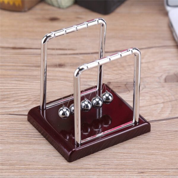 Kids Physics Science Accessory Desk Toy Newton"s Cradle Steel Balance Ball CreativeFriction and damping effects