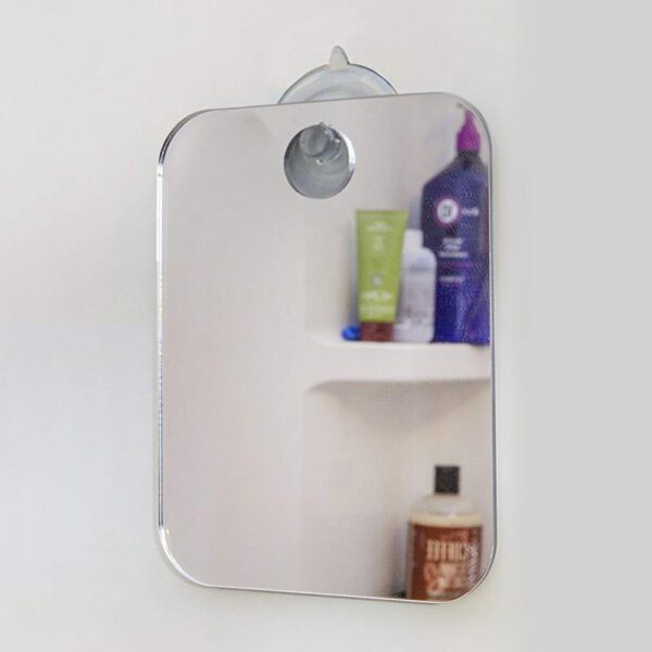 Bathroom Fog Free Travel Mirror Shower Mirror Bathroom Unbreakable Portable Traveling Shaving Mirror 13*17cm