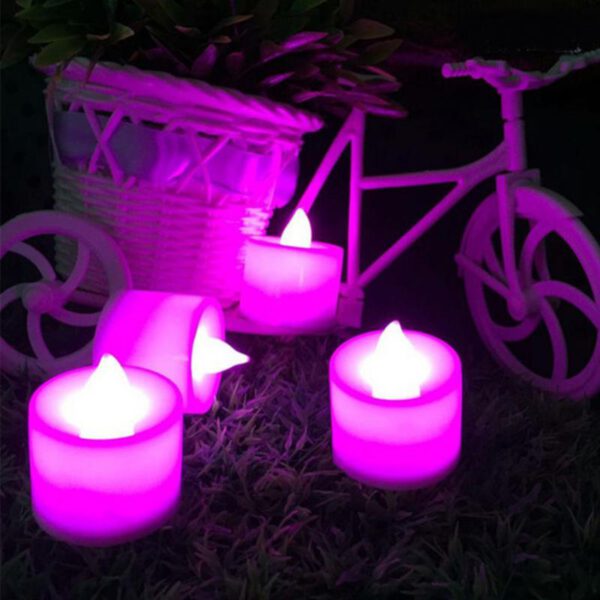 LED Light Candle Multi Colors Battery-Powered Flameless Candles Decoration Lighting For Wedding Gathering Birthday Party