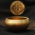Gandhanra-Handmade-3.2″-Tibetan-Singing-Bowl-Set-With-Cross-Vajra-Symbol,For-Sound-Healing,Meditation,Relaxation,Chakra-Balance