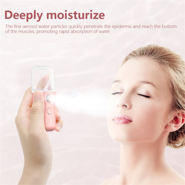 Mini handheld facial spray USB rechargeable portable facial spray bottle skin care tool beauty equipment new