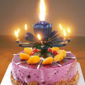 Cake Candle Musical Candle Lotus Flower Party Gift Art Happy Birthday Candle Lights Party DIY Cake Decoration Kids Candles Wax N