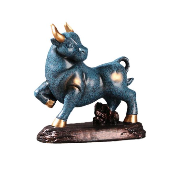 Innnovative Cow Resin Crafts Micro Statue Figurines Housewarming Office Home Desktop Decorations