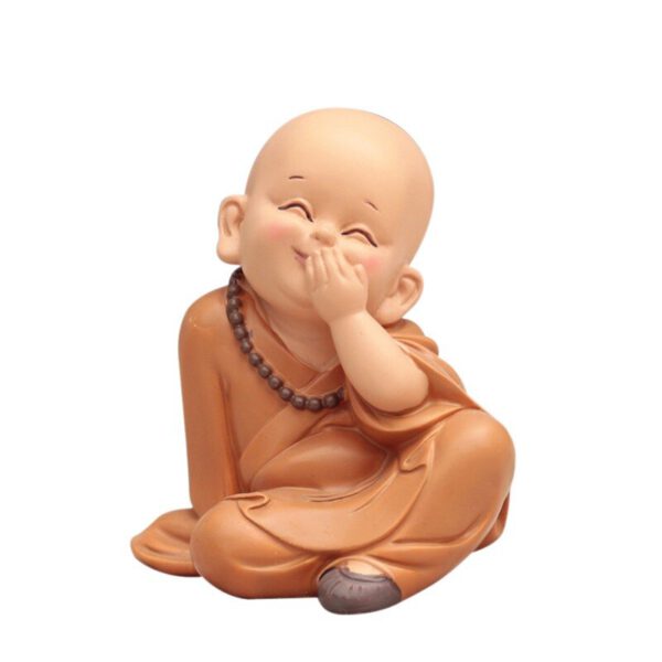 Little Monk Sculpture Ornaments Chinese Style Resin Hand-carved Small Buddha Statue Crafts Home Decoration Accessories Gifts