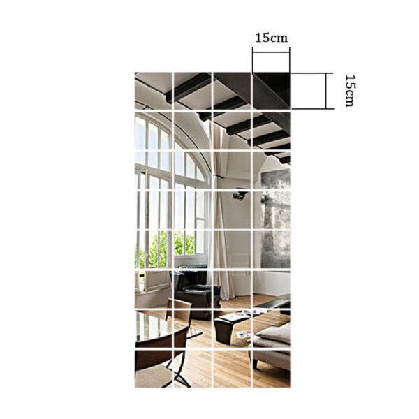 3D Acrylic Mirror Wall Decor Stickers DIY Art Self-Adhesive Decoration for Living Room Bedroom Bathroom Acrylic Mirror Stickers