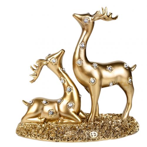 Modern Elk Resin Figurine Sculpture Handmade Craft Home Office Table Ornament Exquisite workmanship canbe a classical furnishing