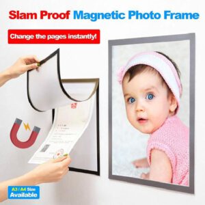 Photo Frame A4 A3 Magnetic Cadre Picture Baby Slam Proof Refrigerator Wall Decor Porta Retrato Marco Foto Ramka Na Zdjecie
