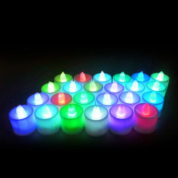 LED Candle Multicolor Lamp Simulation Color Flame Light Romantic Creative Decoration for Home Wedding Party Christmas