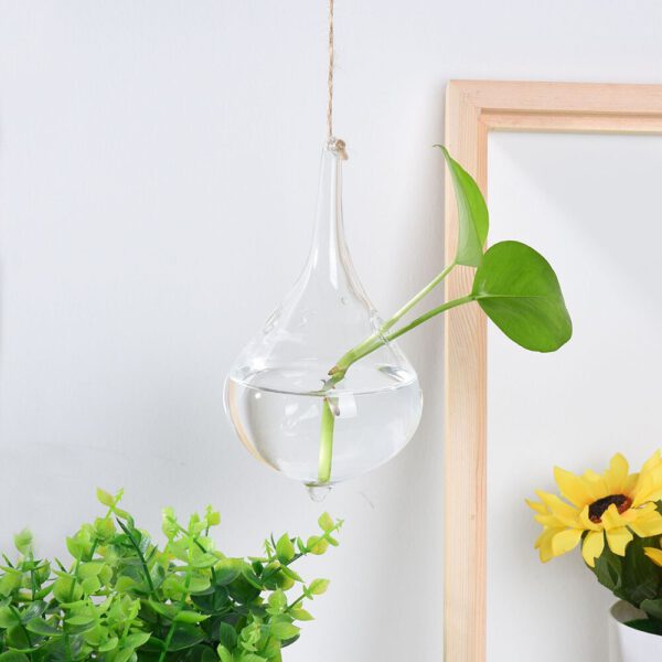 30# Home Garden Hanging Glass Ball Vase Flower Plant Pot Terrarium Container Party Wedding Decor Creative Hanging Decoration