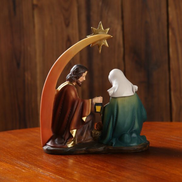 Elegant Profile Nativity Set, Holy Family Resin Decorative Figures, adornos navideños tree ornaments декор для дома home decor