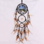 Eagle-feather-dream-catcher-big-3-iron-ring-indoor-pendant-Indian-dream-catcher-pendant-gift-gift-wedding-decoration