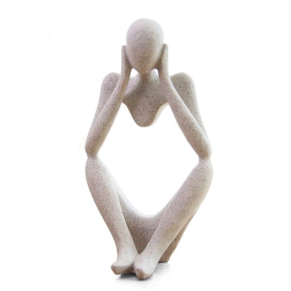 Creative Abstract Art Ceramic Yoga Poses Figurine Porcelain Yoga Lady Figure Statue Home Yoga Studio Decor Ornament Droppshiping