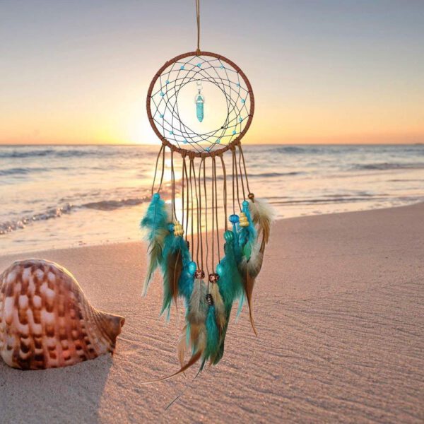 Handmade DreamCatcher Feathers Decoration For Car Wall Hanging Room Home Decor Hanging Dreamcatcher Wind Chimes Pendant FDH