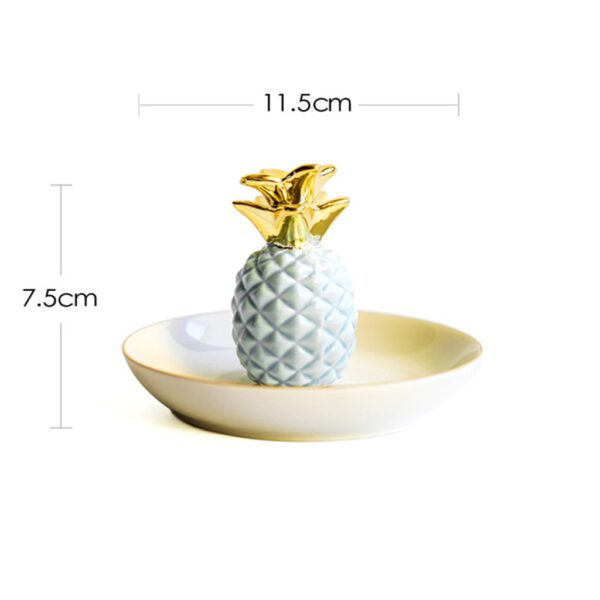 Capacity Gold-plated jewelry plate home decoration plate ring jewelry storage plate Support 2020 New pineapple jewelry storage
