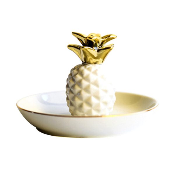 Capacity Gold-plated jewelry plate home decoration plate ring jewelry storage plate Support 2020 New pineapple jewelry storage