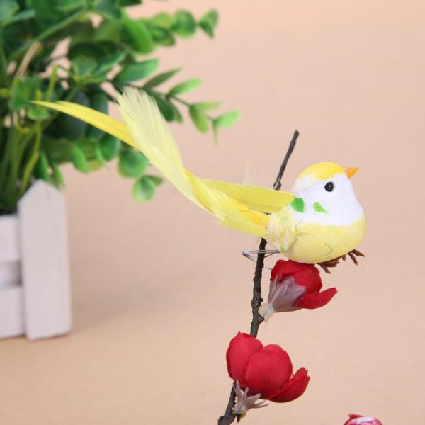 4pcs Simulation Bird Artificial 3D Foam Feather Bird DIY Party Crafts Imitation Bird Ornament Props Home Garden Wedding Decor
