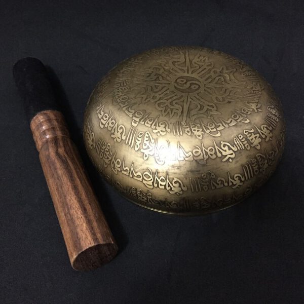 12cm New Design Nepal Chakra Yoga Singing Bowl Buddhism Brass Tibetan Bowls