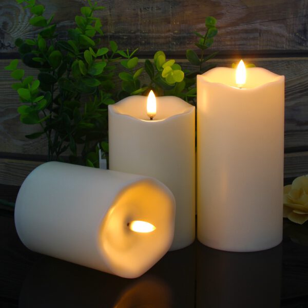 3Pcs/Set Remote Control LED Flameless Candle Lights New Year Candles Battery Powered Led Tea Lights Easter Candle With Packaging