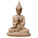 Indian-Resin-Seated-Buddha-Miniature-Meditation-Statue-Figurine-Craft-Home-Decor