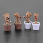 Mini Baby Flowerpot Figure Collection Miniature Model Toy for Home Office Table Decoration Kids Gifts