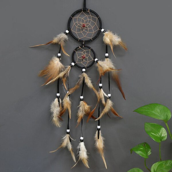 Wall Hanging Hot Sale Vintage Dreamcatchers Decoration For Car Retro Feathers Circular Feather Home Decoration Dream Catcher 1PC