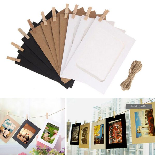 10pcs Frame for Life Recording Album Home Universal Decorations Durable Picture Frame Paper Photo Frame for DIY Album Gallery