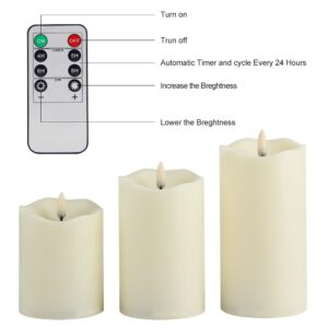 3Pcs/Set Remote Control LED Flameless Candle Lights New Year Candles Battery Powered Led Tea Lights Easter Candle With Packaging