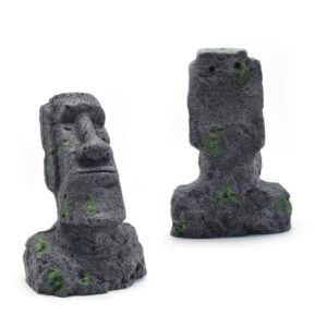 1pc Easter Island Moai Monolith Statue Resin Ancient Fish Tank Aquarium Decorations Desktop Ornaments