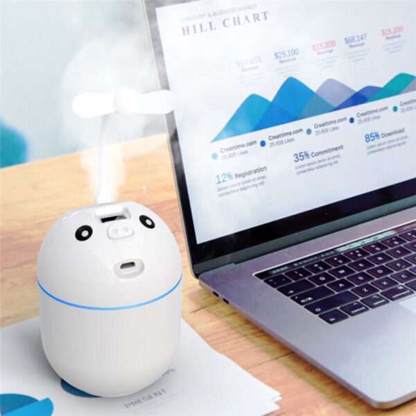 Office Desk Panel Car Humidifier with Night Light and USB Atomizer for Home