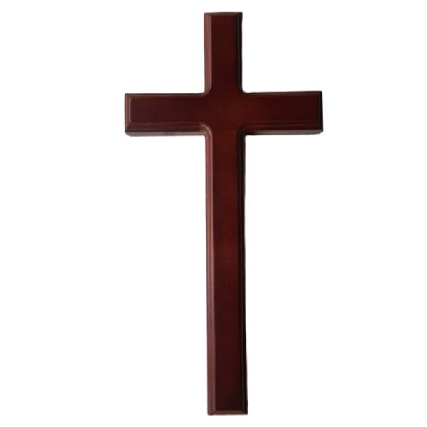 Craft Gift Home Decor Church Elegant Simple Christian Hanging Ornament Blessing Wall Cross 32cm Jesus Solid Wood Wooden Pendant
