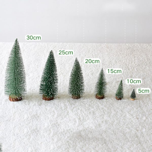 Mini Pine Christmas Tree Artificial Tabletop Decorations Festival Plastic Miniature Trees 2021 New Year Decorations for Xmas