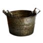 Retro English Distressed Iron Storage Barrel Binaural Round Barrel Iron Basket Art Photography Props Home Decoration
