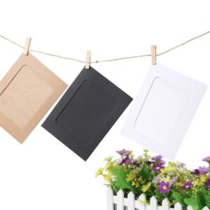 10pcs 3inch Paper Photo Flim Diy Wall Picture Hanging Frame Album+rope+clips Set Inch Wall Picture Kraft Home Party Decor#40