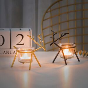 Iron Aromatherapy Furnace Deer Shape Oil Burner Candle Holders Creative Modern Minimalist Oil Stove Lamp Decorations Living Room