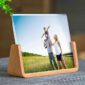 6 inch Creative European Solid Wooden Photo Frame Acrylic U Shaped Cadre фоторамка Family Photo Frame cadre Home marco fotos